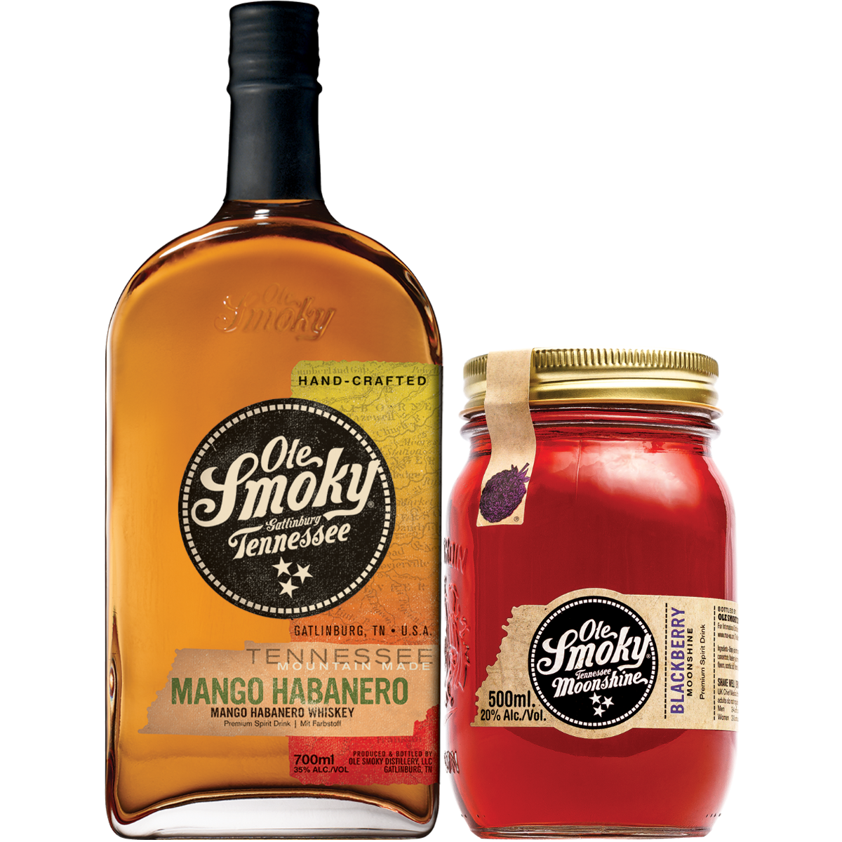 Sweet & Heat Blackberry Likör + Mango Habanero Whiskey Likör